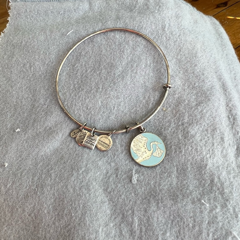 Baby Boy Stork Charm bracelet